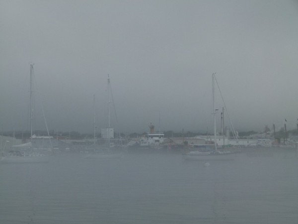 The weather was pretty bad so we stayed there a couple of days. We thought it was getting better so we headed to Rockland and got a good dose of the famed Maine fog.
