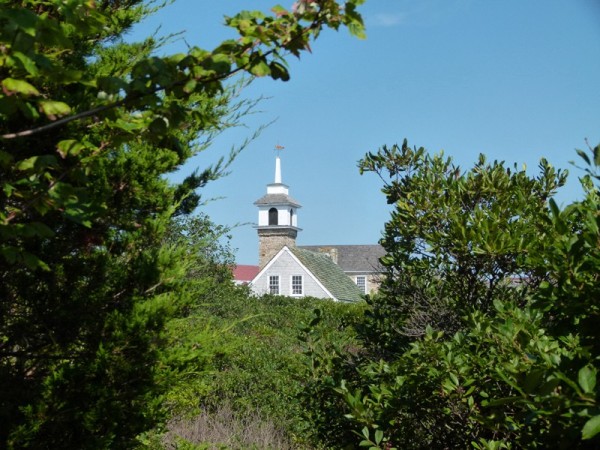 We hiked around the island.  Here is a view of the chapel from one of the trails.