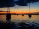 Here is a lovely sunset picture of the mooring field at Port Washington.