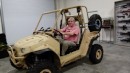 The museum was pretty cool and we got to take these great pictures of us. Here is Bill in a jeep.