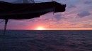 We sailed late into the night to make some progress. The upside was the beautiful sunset.