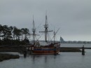 From Elizabeth City we decided not to take the usual ICW route so we headed to Manteo on the Outer Banks instead. There we spent time in the historical park they have there. We toured this reproduction of an old English sailing ship.