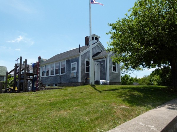 This is the elementary school on the island. We talked to the guy who ran the small coffee shop and his two children are the only kids that go to the school right now.  Not many people live on the island year round. They have always needed to leave the island to go to high school.