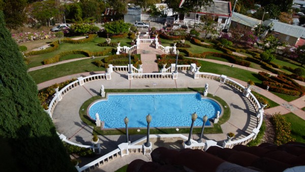 They also had a lovely pool. They kept trying to sell the location for a wedding or event. 