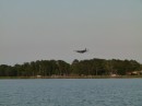 A C130 flying out of Langley Air Force Base - which we were anchored close to.