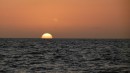 We sailed through the night to get from Miami to Nassau without stopping.  Here is the sun setting over the Great Bahama Banks.