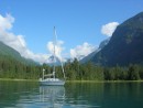 Anchored in Toba Inlet, morning 8/23/9