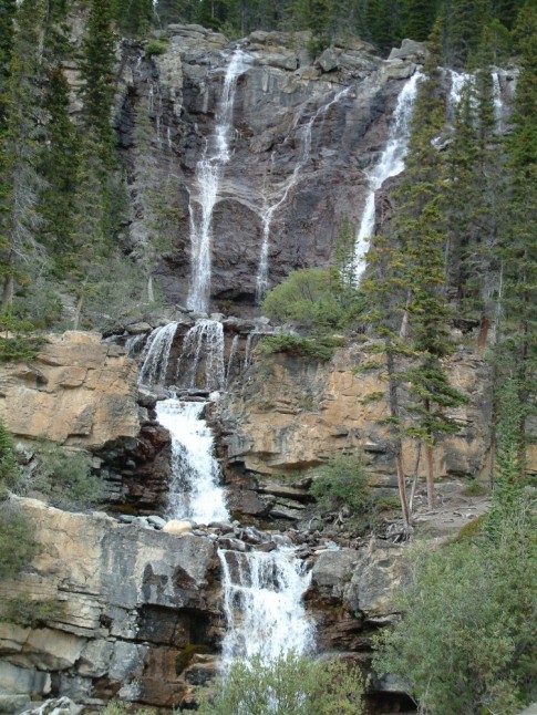 Glacier waterfalls