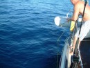 Cutting loose a fishing net