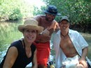 Thea, Randy and me cruising up the river