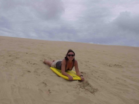 Sand surfing in Northland