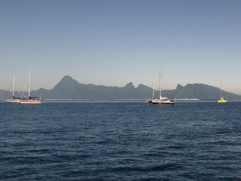 Moorea in the distance 