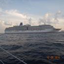 Cruise ship entering Castries, Saint Lucia