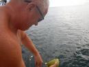 Ric cleaning the calabash