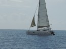 Lipari under sail off Guadeloupe