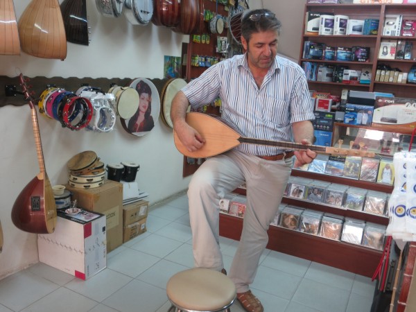 Owner of shop kindly played for us