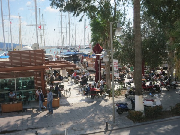 View across to marina from lunch cafe
