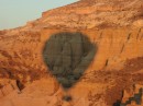 Our balloon reflection on cliffs