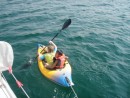 Bryan and Natalie try out the Kayak.