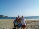 Tracey, Steve and Greg at Itxtapa beach.