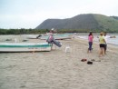 Beach at Potosi.  There were hundreds of baby mantarays in the water.  The kids weren
