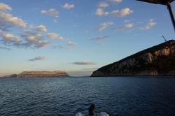 Italy /Sardinia : View from our anchorage Cala Moresca to Isola Tavolara and Isola Figarolo  -  08.20  -  Italy /Sardinia 