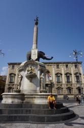 Italy /Sicily : Elephant fountain in Catania  -  09.20  -  Italy /Sicily 