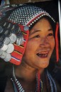 Happy Hmong woman  -  near Chiang Mai - Thailand - 03.04.2013