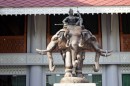 Giant three headed elephant in front of the teak museum  -  Bangkok  -  Thailand  -  30.03.2013