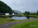 Canal basins between a flight of locks on the Crinan Canal