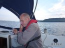 Quick pick up our emails and messages, mobile phone reception sailing past the west of Mull