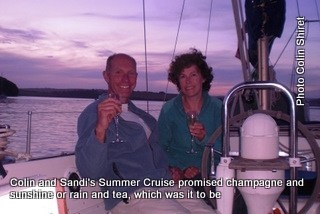 Our summer cruise promised either Champagne or Sunshine or rain and Tea, which was it to be?
