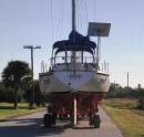 Trailering: This is how TARDIS rolls.  16,500 lbs of boat