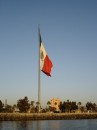 The big flag by Baja Naval Marina.  An easy land mark to navigate to.
