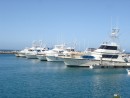 Bigger power boats in Marina Palmira. 