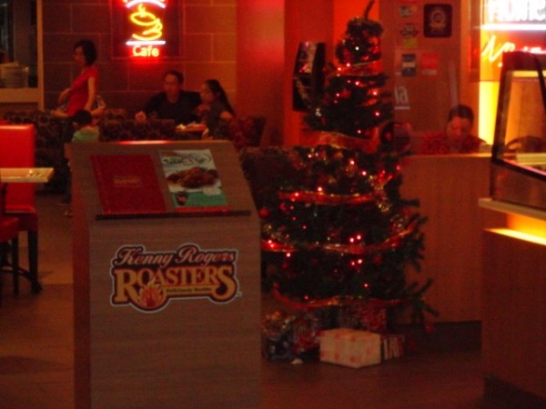 The Christmas tree at Kenny Rogers.  For a country that is primarily Muslim, I was surprised.