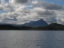 Off to the Faroes: The head of Loch Eriboll and Ben Hope astern