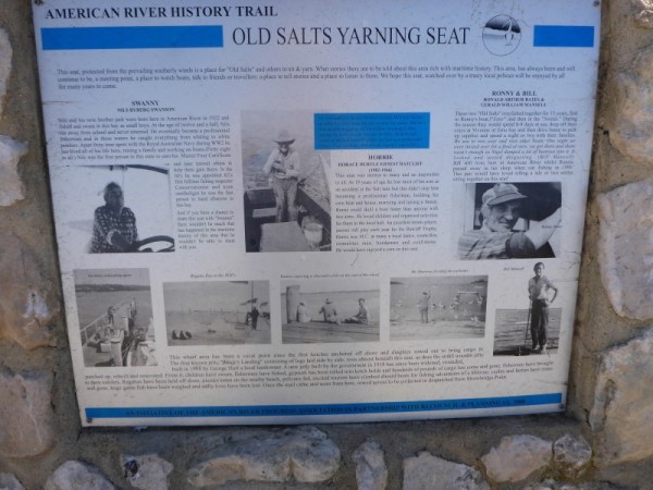 One of the many information boards around American River