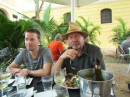 Ross and Bjorn enjoying a $ 140 Lunch - was a lot cheaper in Cuba!