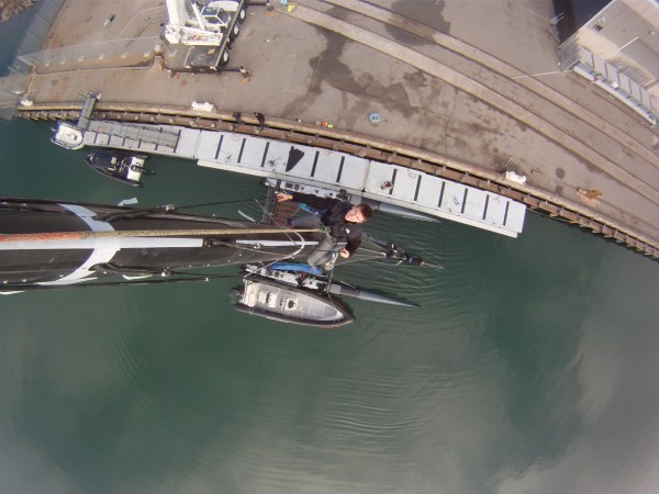 Oops, Ricky took this from the AC 45 while installing secret gear at the top of the mast