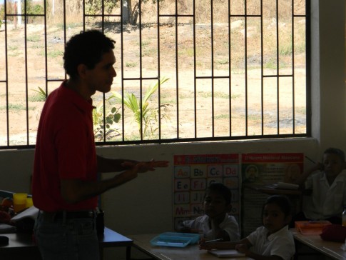 This teacher got a college education, came back to his community and volunteered to teach for the past five years. This year is his first paying, teaching job!