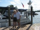Bill and Cynthia at the fuel dock (JZ)