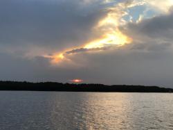 Sunset at Pine Island anchorage 