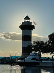 Harbortown lighthouse at dusk