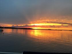 Sunset at Cumberland Island anchorage 