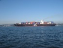 A container ship we passed