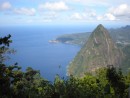 View of Petit Piton from Gros Piton