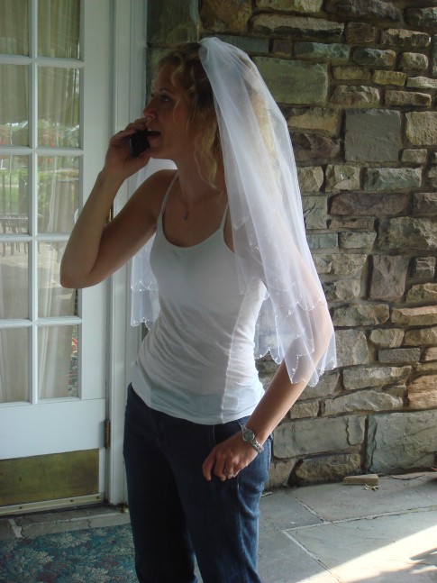 Jennifer on her wedding day explaining to anyone who would listen that "It is ALL about ME!"