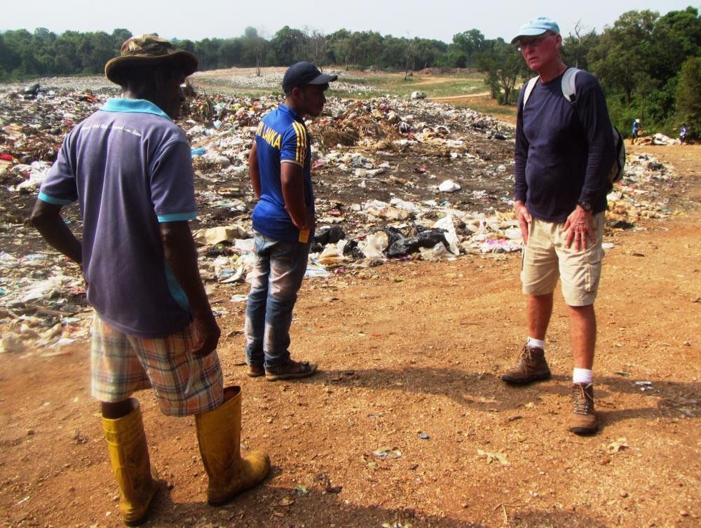 TALKING IT OVER: APPREHENDED as we entered the dump from the jungle. We were held here until the “Big Boss” (Kethees) came to Investigate his latest trespassers.