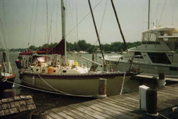 S/V Kampeska in port.